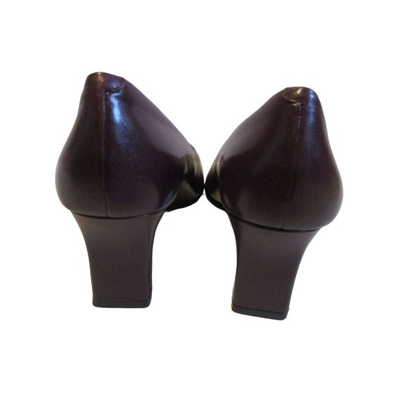 *M. Patrick Oxblood Burgundy Square Toe Patent Leather Pumps - Picture 6 of 8